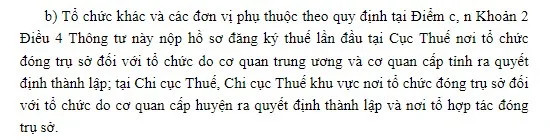 Tờ khai đăng ký thuế GTGT