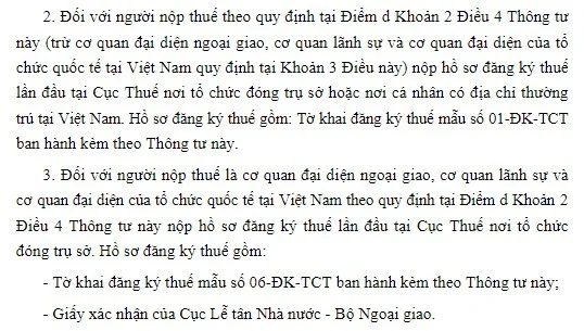 Tờ khai đăng ký thuế GTGT